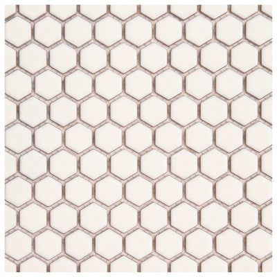 Makai 1" Hexagon Dandelion Gloss Mosaic Tile