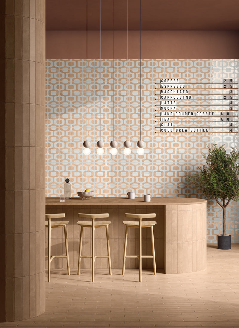 Havana 8x8 Deco Coral Porcelain Tile