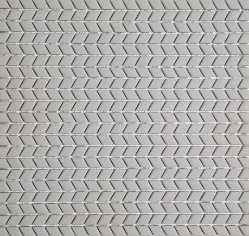 Micro Chevron Frost Glass Mosaic Tile