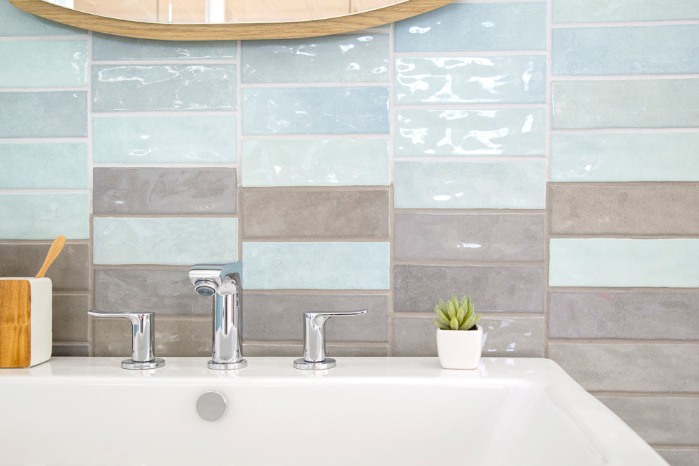 Kai 2.5X8 Opal Blue Gloss Subway Tile | Tile Market of Delaware