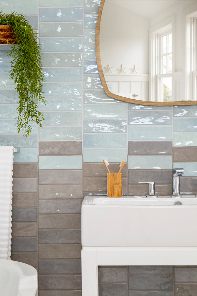 Kai 2.5X8 Pewter Gray Gloss Subway Tile | Tile Market of Delaware