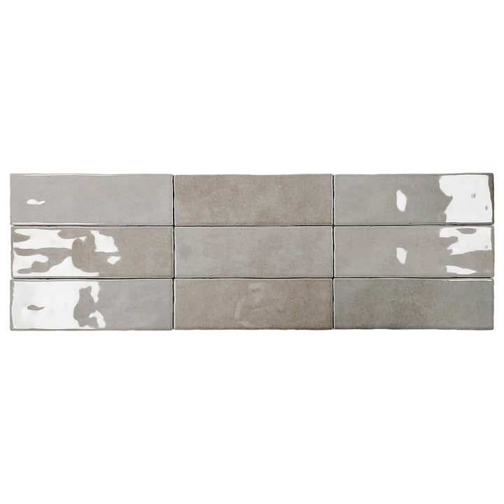 tile’sさん専用 Kai 2.5X8 Pewter Gray Gloss Subway Tile | Tile Market of