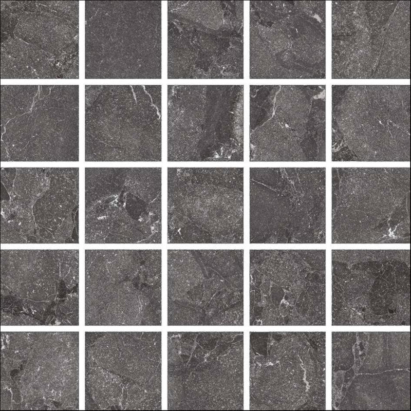 Lava 2x2 Dark Gray Mosaic Porcelain Tile