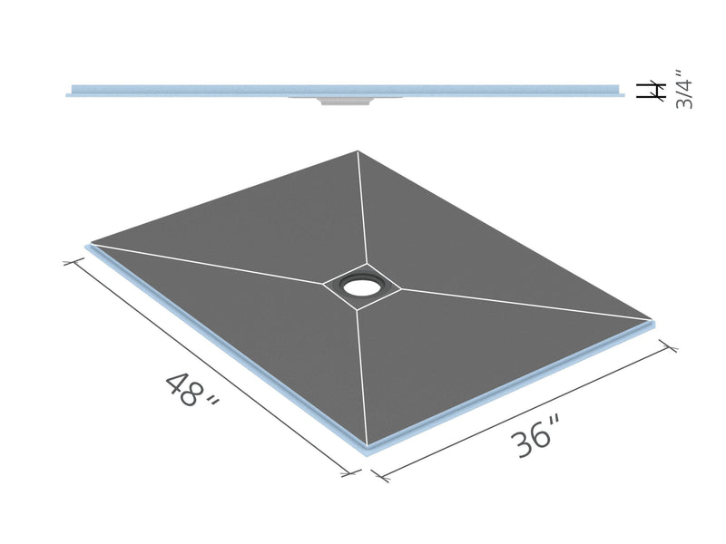 Wedi Fundo Curbless Shower Base