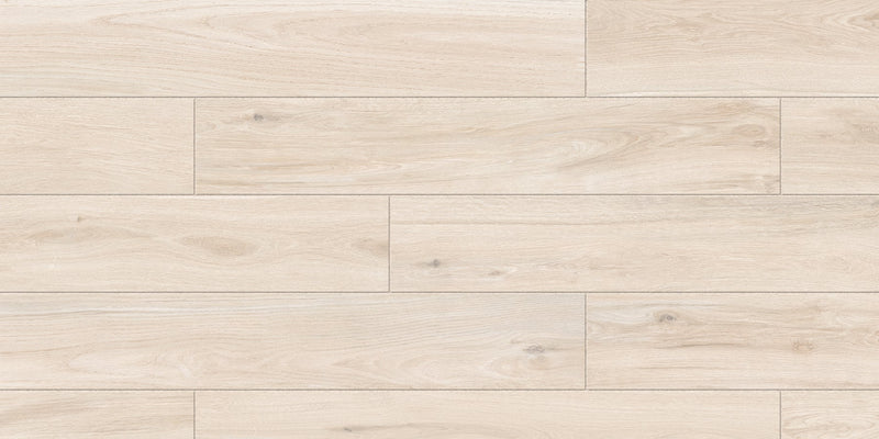 American 8x48 White Poplar Wood Look Porcelain Tile