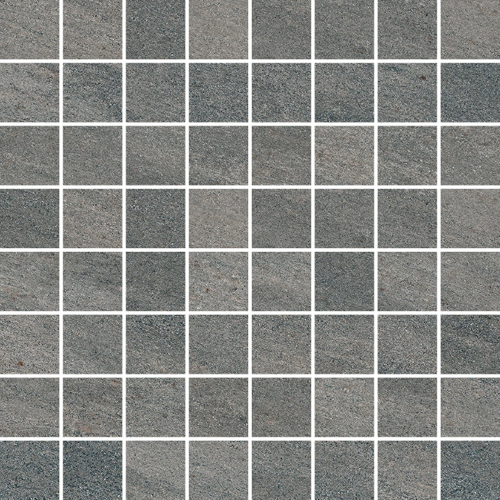 Meta Quartz 1.5x1.5 Mosaic Dark Gray Rectified Porcelain Tile