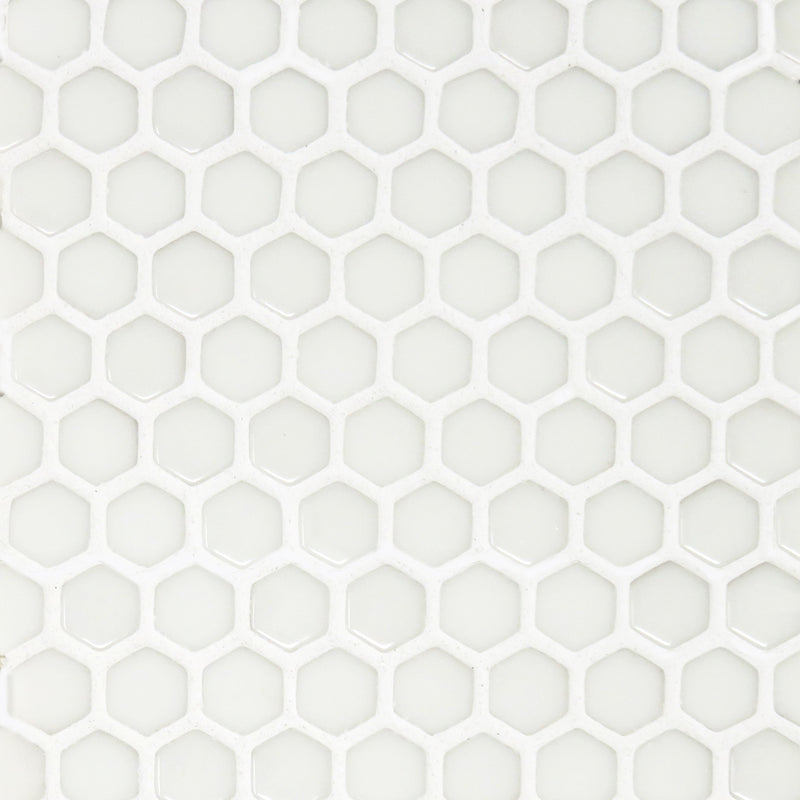 Micro Hex Cotton Glass Mosaic Tile