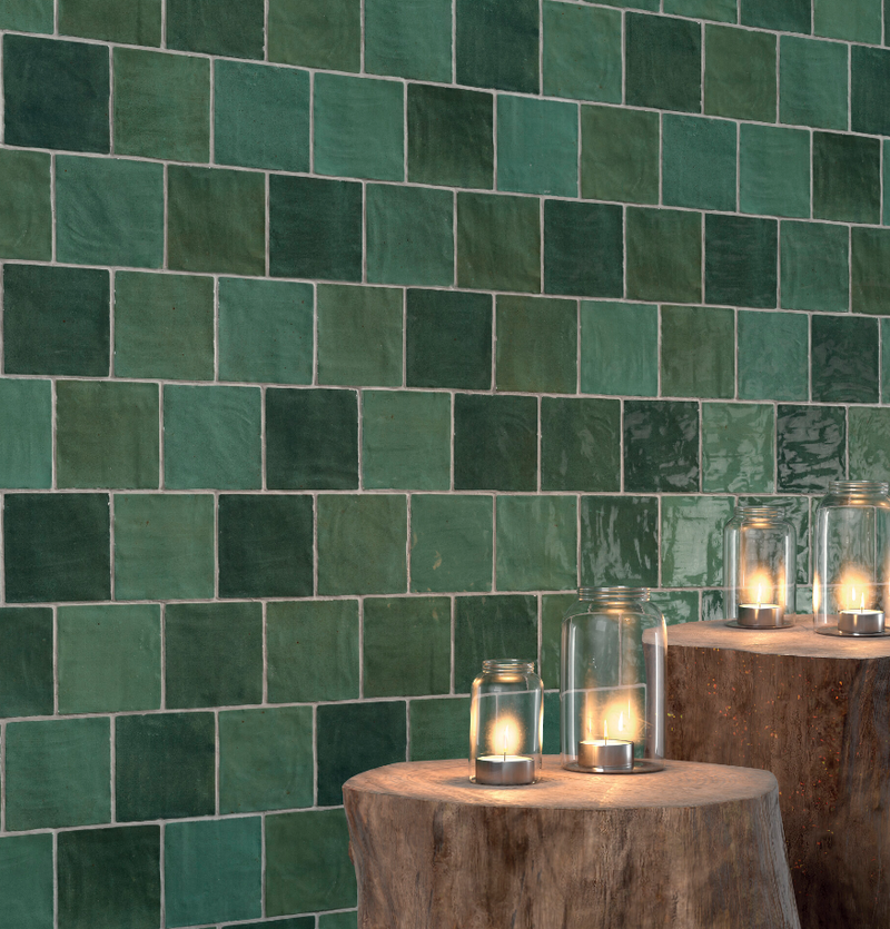 Mirada 4x4 Green Gloss Tile