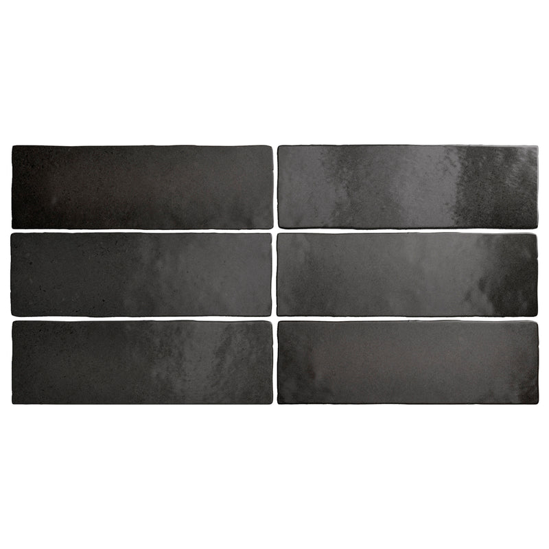 Patina 2.5x8 Raven Black Matte Subway Ceramic Tile