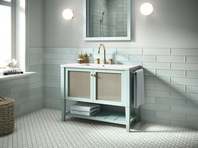 Reef 4x16 Aqua Green Matte Painted Look Ceramic Tile