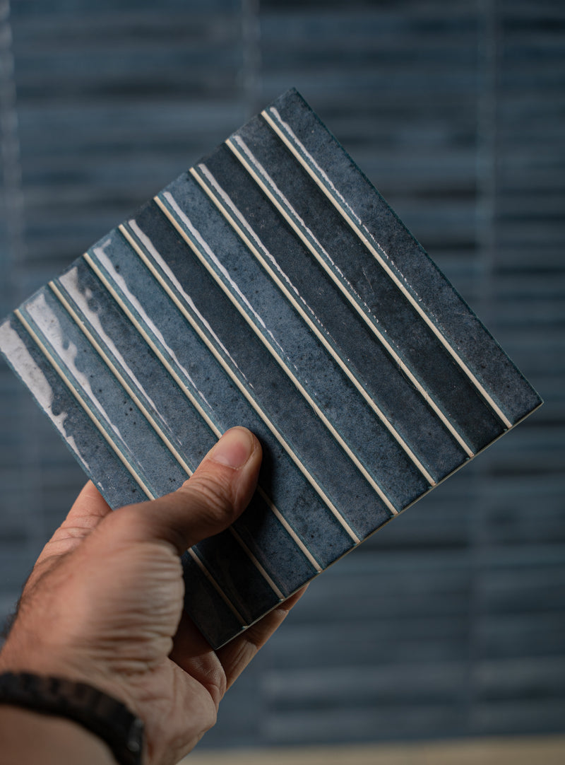 Align 6x6 Blue Gloss Porcelain Tile