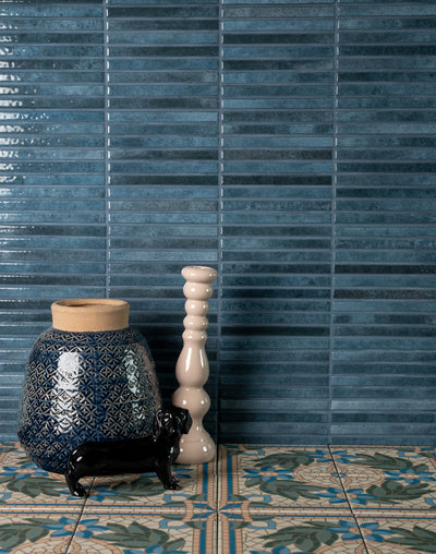 Align 6x6 Blue Gloss Porcelain Tile