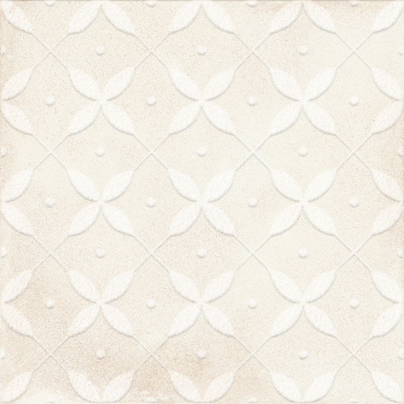 Siena 8x8 Sugar Deco Avorio Matte Porcelain Tile