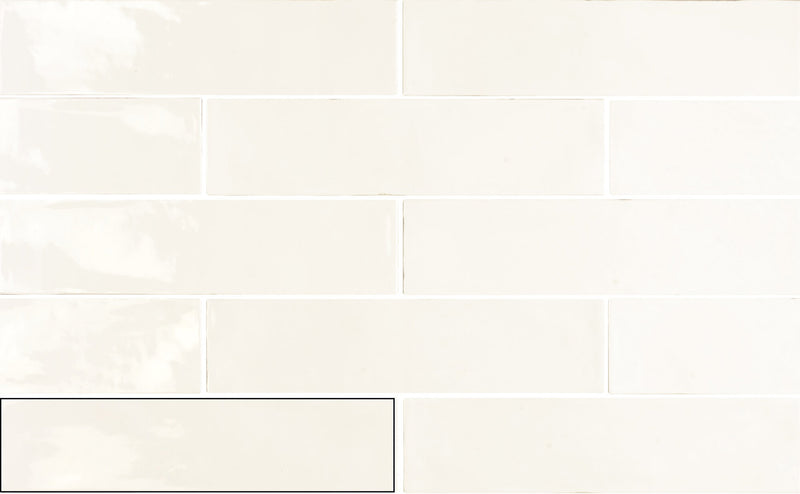 Timeless 3x12 White Rustic Edge Subway Tile