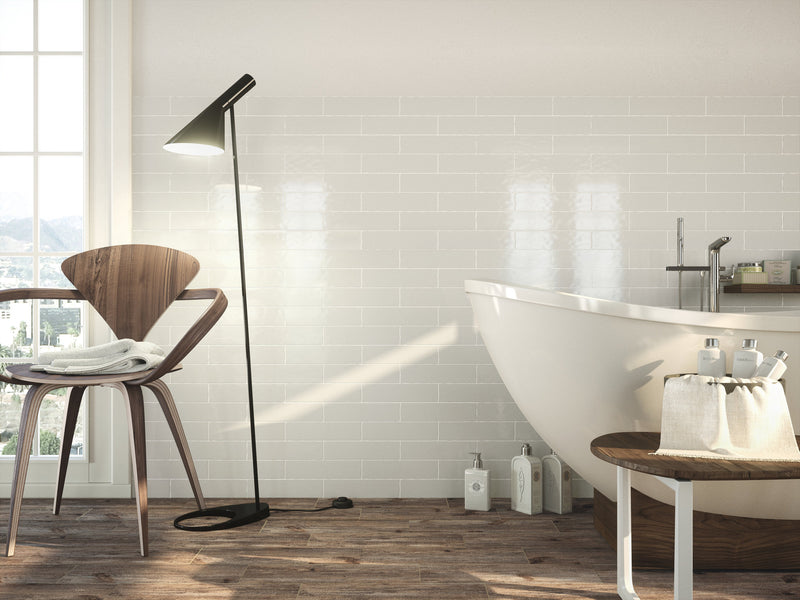 Timeless 3x12 White Rustic Edge Subway Tile