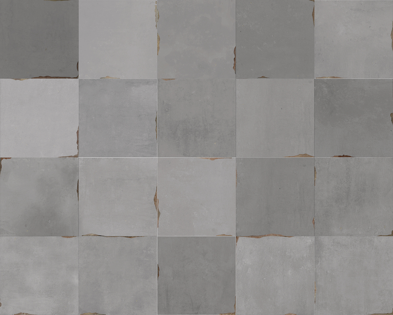 Watercolor 5X5 Gray Gloss Crafted Tile