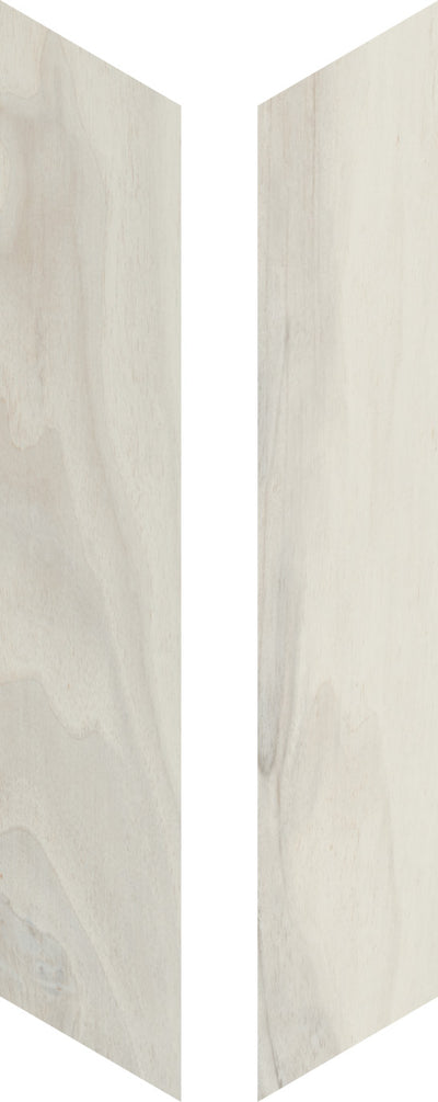 Foresta 3X16 White Wood Look Chevron Porcelain Tile