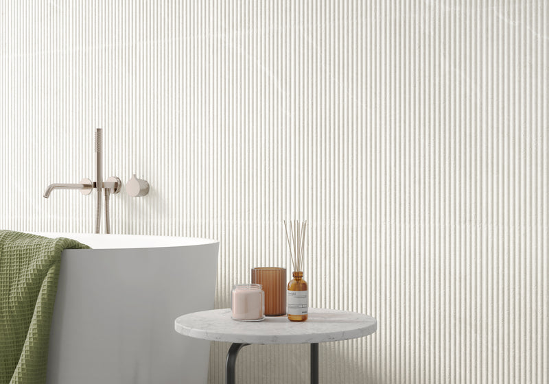 Zion 12x24 Deco White Matte Porcelain Tile