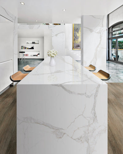 Dolcissima Calacatta White Polished Porcelain Slab