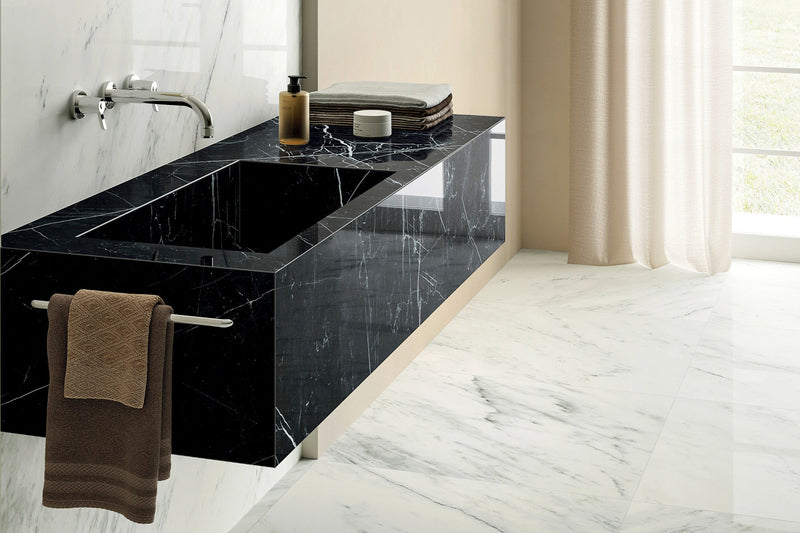 Dolcissima Nero Marquina Honed Porcelain Slab