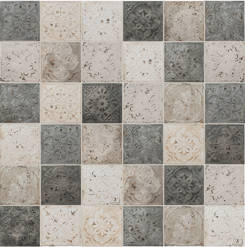 Antiquity 8X8 Mixed Embossed Pattern Tile