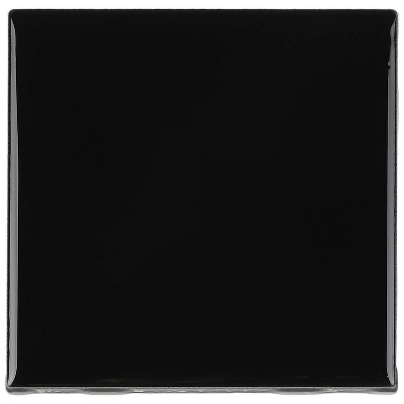 Bright 4X4 Black Gloss Ceramic Tile