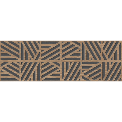Cane 12X36 Dark Brown Raised Wood Grain Pattern Wall Tile