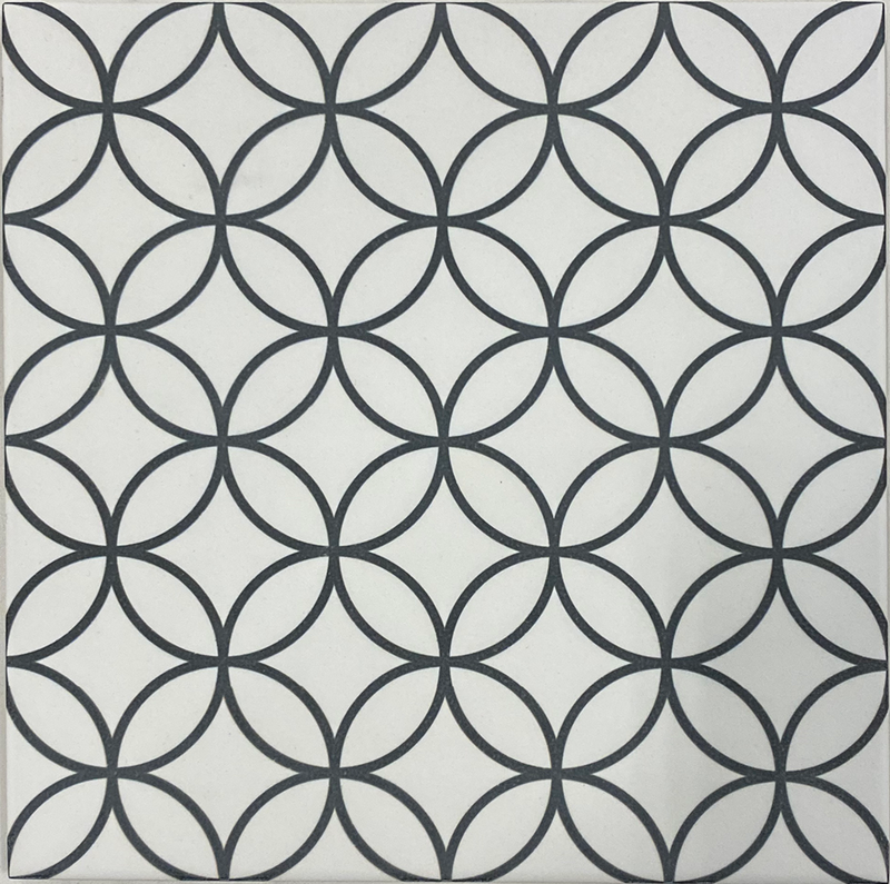Gatsby 8X8 White Decorative Pattern Tile