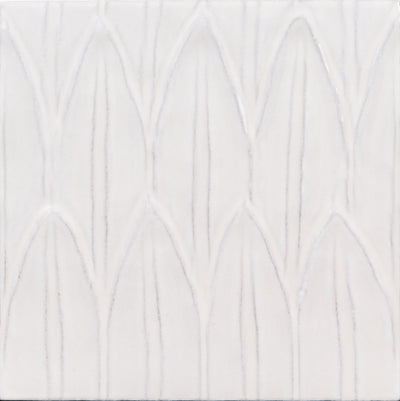 Malibu 6x6 White Zuma Glossy Deco Porcelain Wall Tile