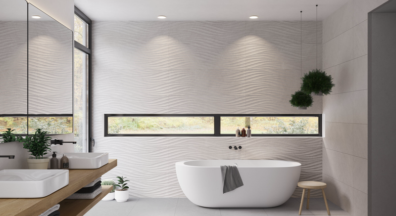 Natural Stone 13X36 White Deco Matte Ceramic Tile