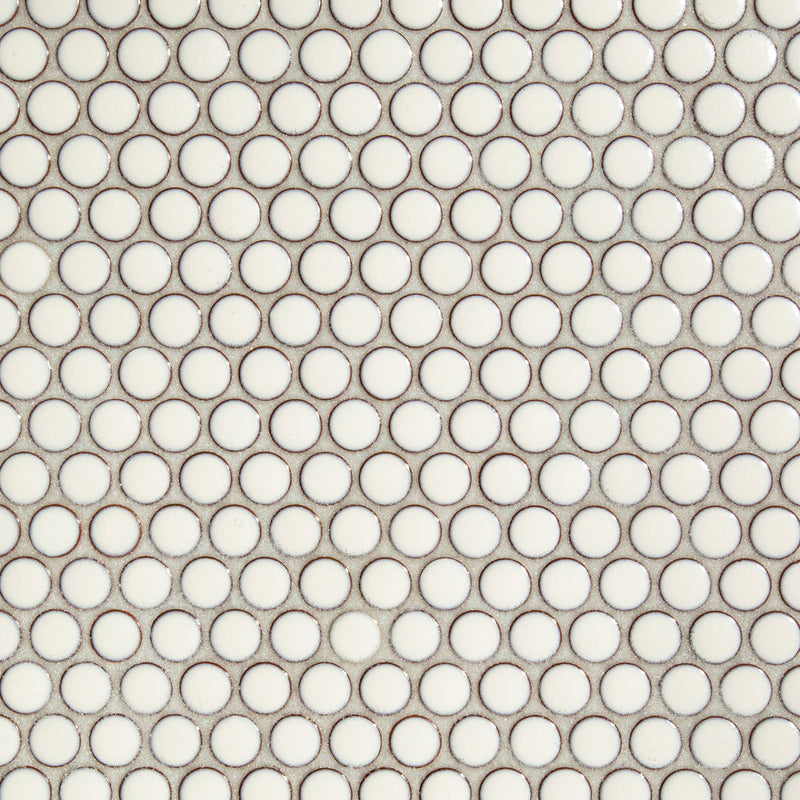 Makai 3/4" Pennyround Dandelion Gloss Mosaic Tile