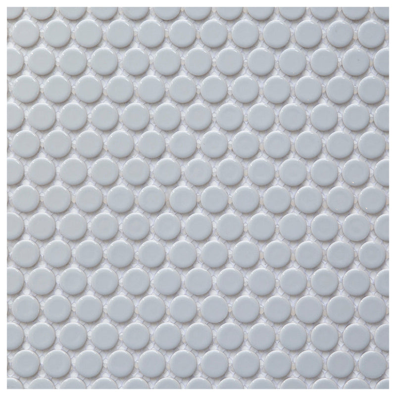 Makai 3/4" Pennyround Fog Gloss Mosaic Tile