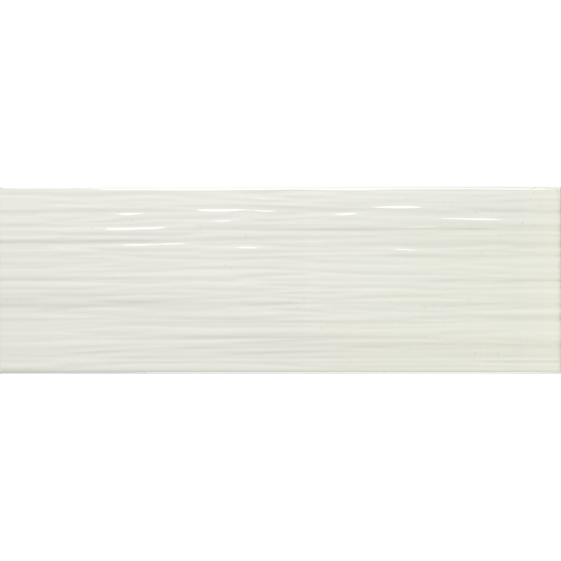 Sheer 8X24 Blanco White Gloss Wave Tile