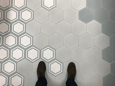 Solid Hex 8X9 Hexagon Light Gray Porcelain Tile