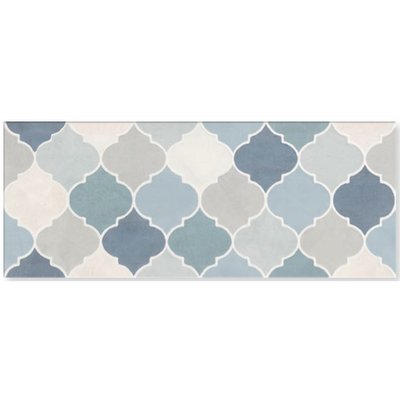 Tropicana 10X24 Denim Pattern Mix Blue Matte Tile
