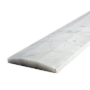 White Carrara Polished Deep Double Bevel Threshold