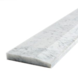 White Carrara Polished Deep Single Bevel Threshold