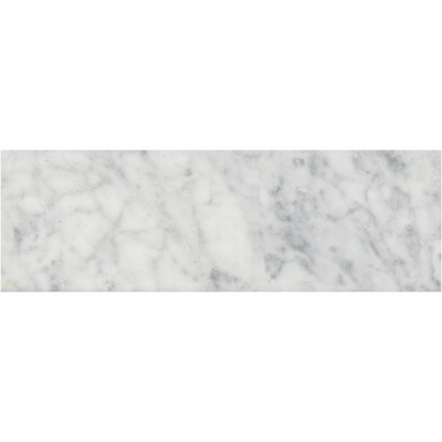 White Carrara 4X12 Polished Marble Tile