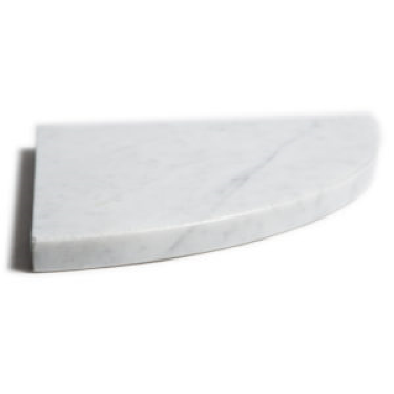 White Carrara Polished Corner Shelf